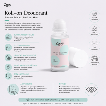 Roll-on Deodorant, ohne Aluminium - 50 ml