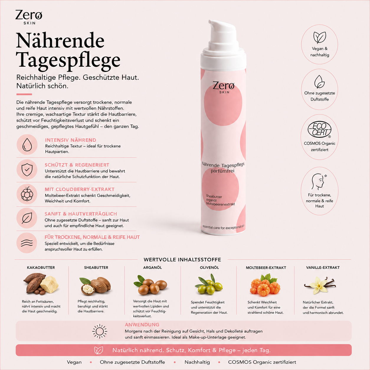Nourishing day cream, fragrance-free - 50 ml