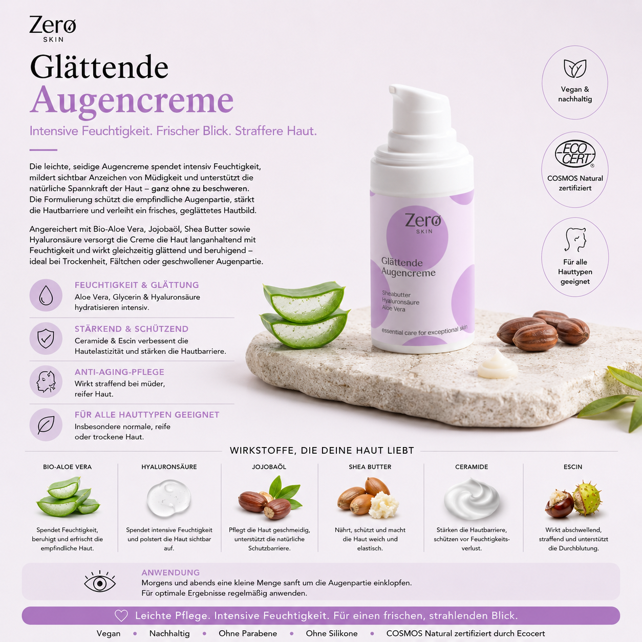 Glättende Augencreme - 15 ml