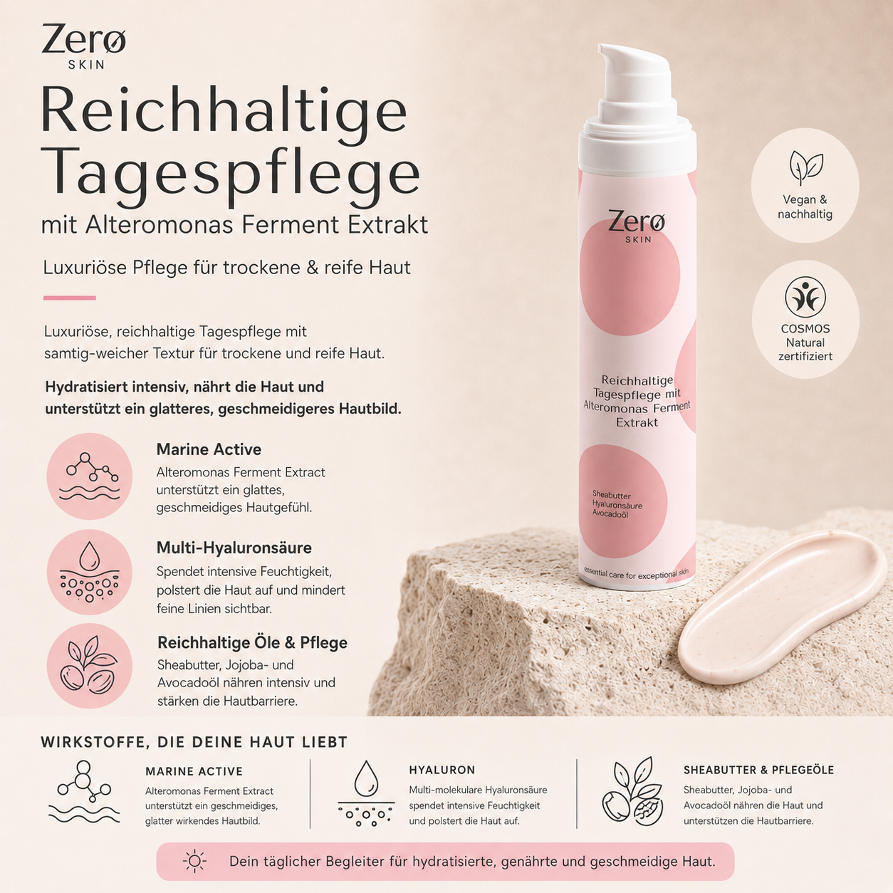 Reichhaltige Tagespflege mit Alteromonas Ferment Extrakt - 50 ml