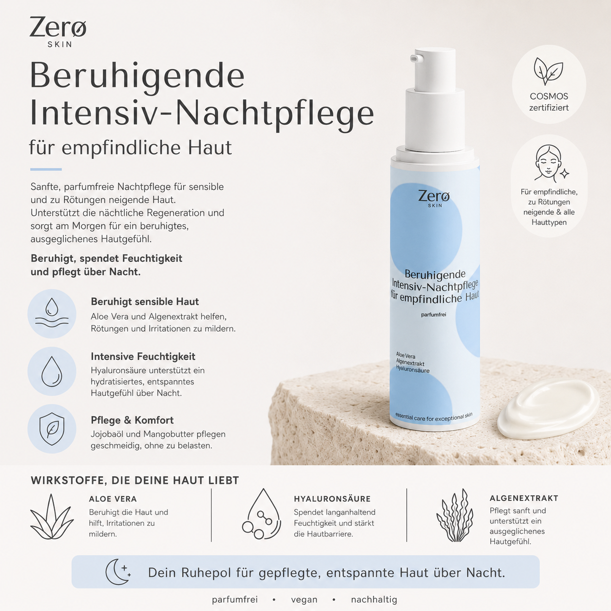 Soothing intensive night cream for sensitive skin - 50 ml