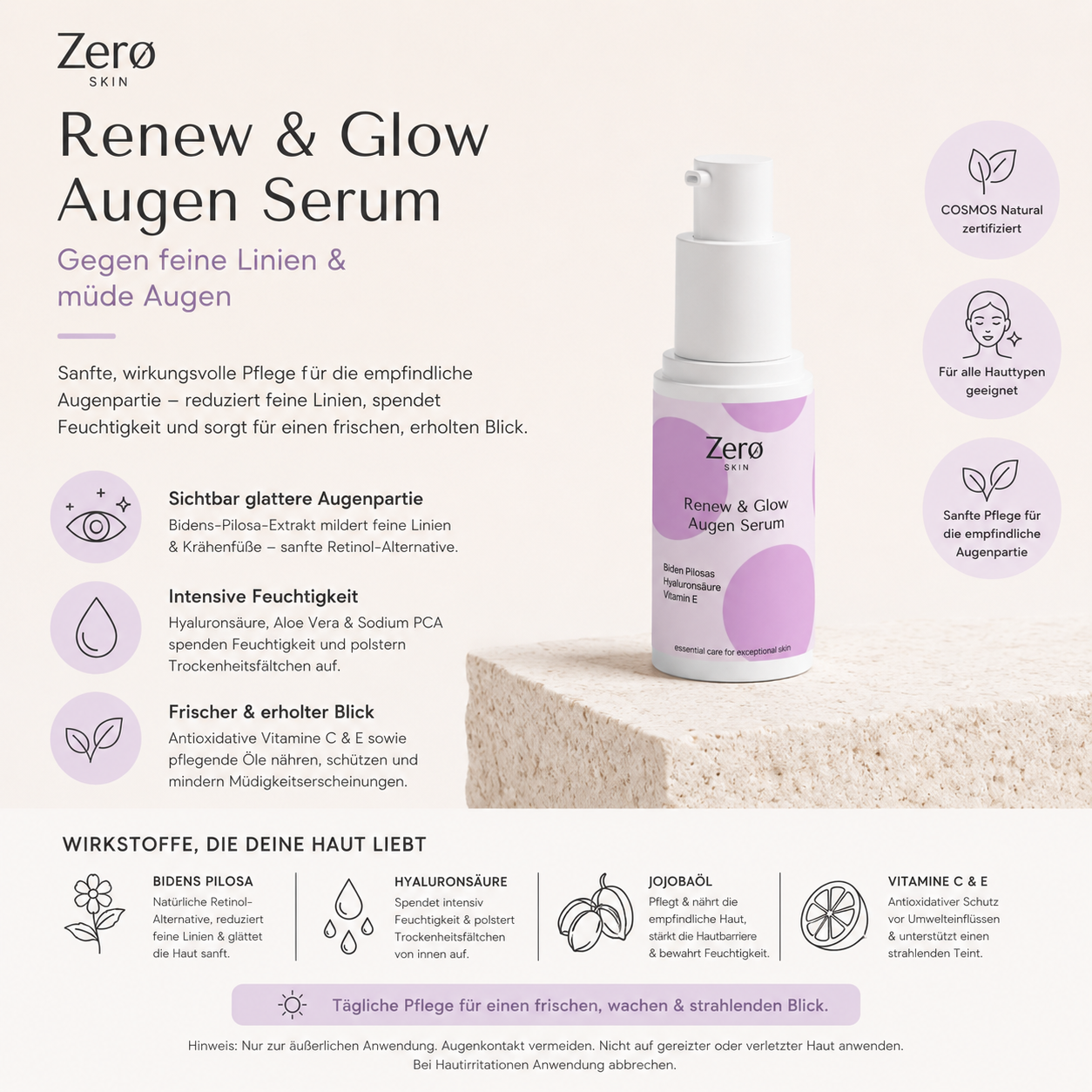 Renew & Glow Augen Serum - 15 ml