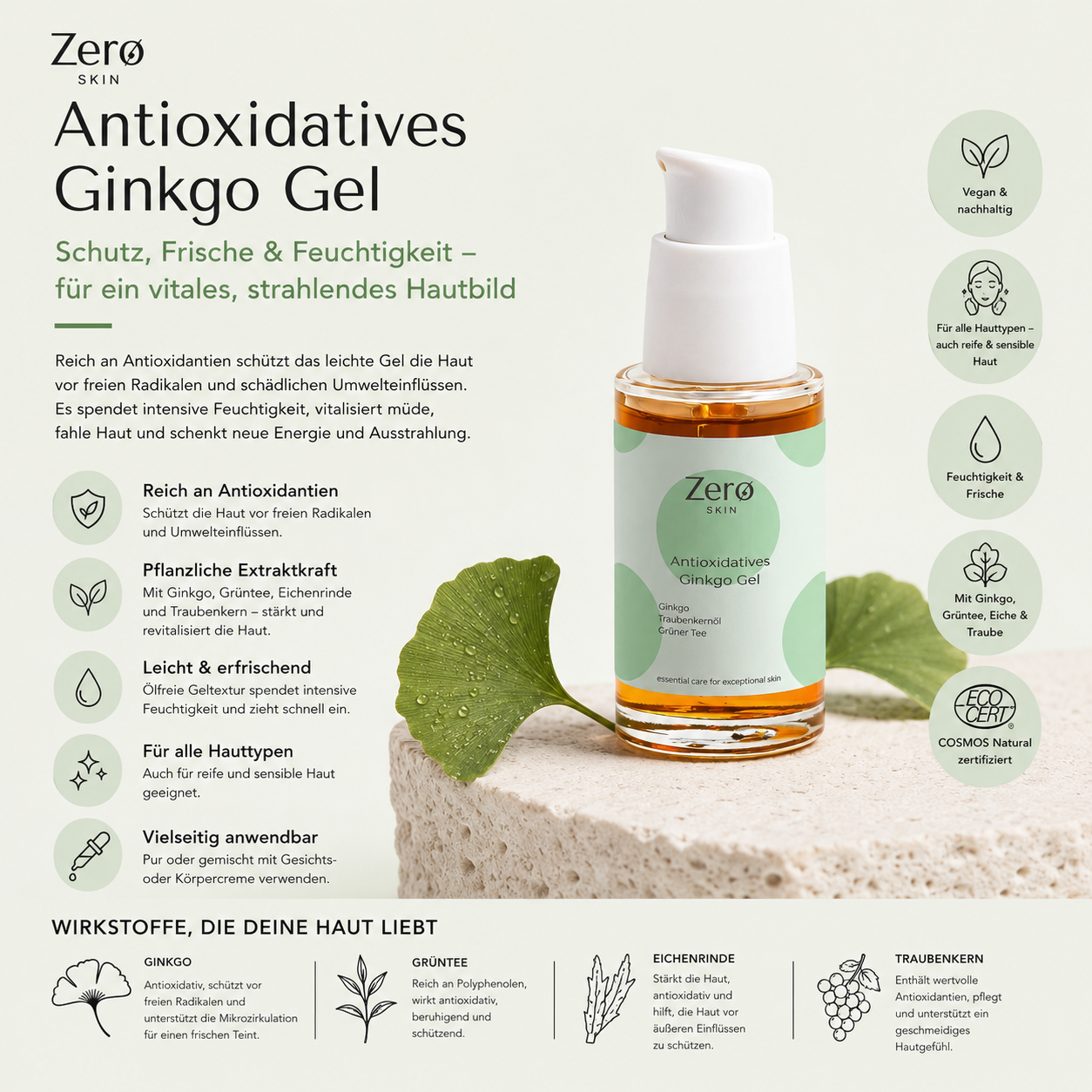 Antioxidatives Ginkgo Gel - 30 ml
