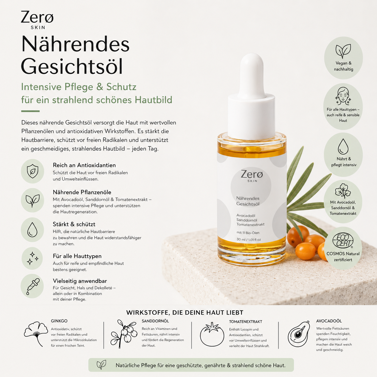Nährendes Gesichtsöl - 30 ml