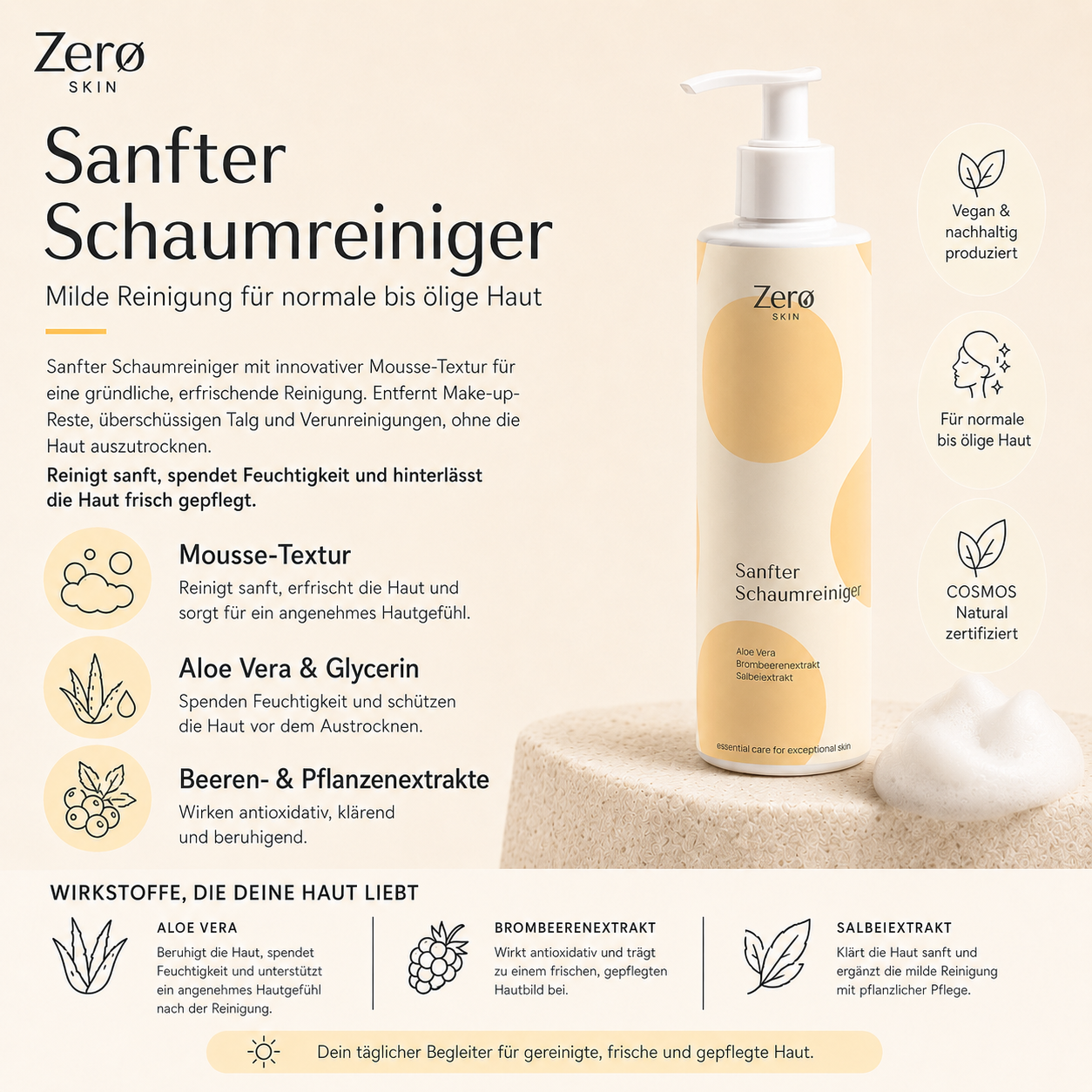 Gentle foam cleanser - 190 ml