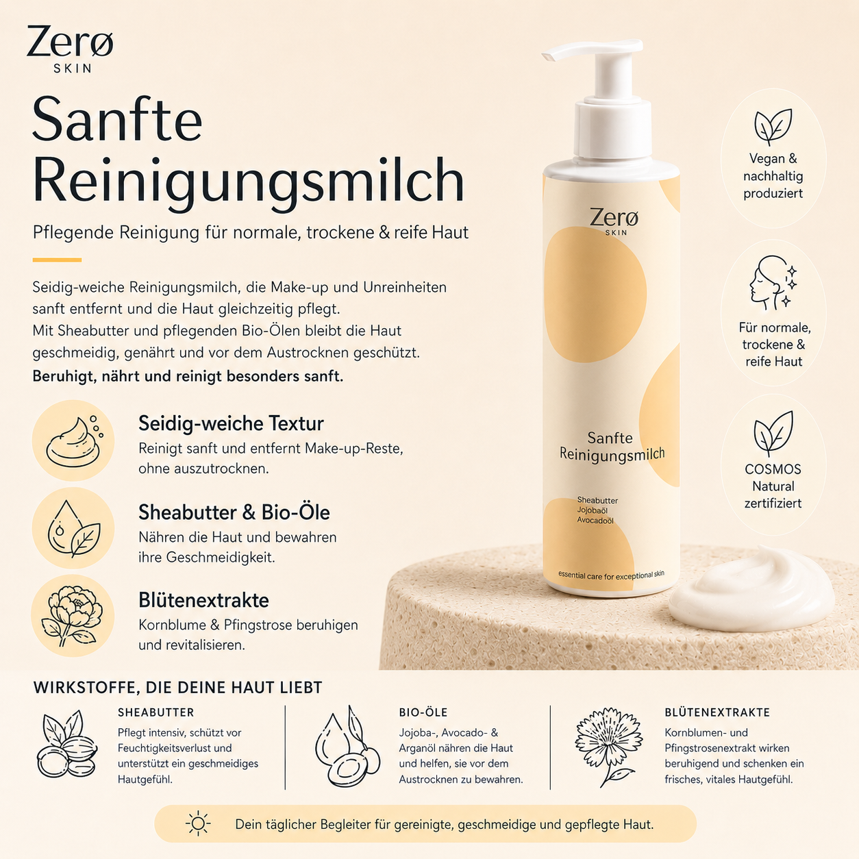 Gentle cleansing milk for sensitive skin - 190 ml