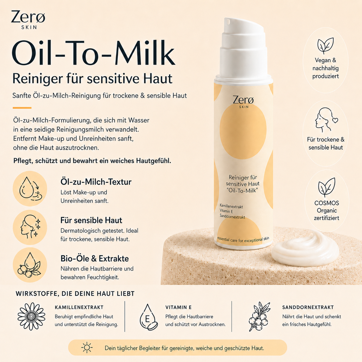 Cleanser for sensitive skin "Oil-To-Milk" - 150 ml
