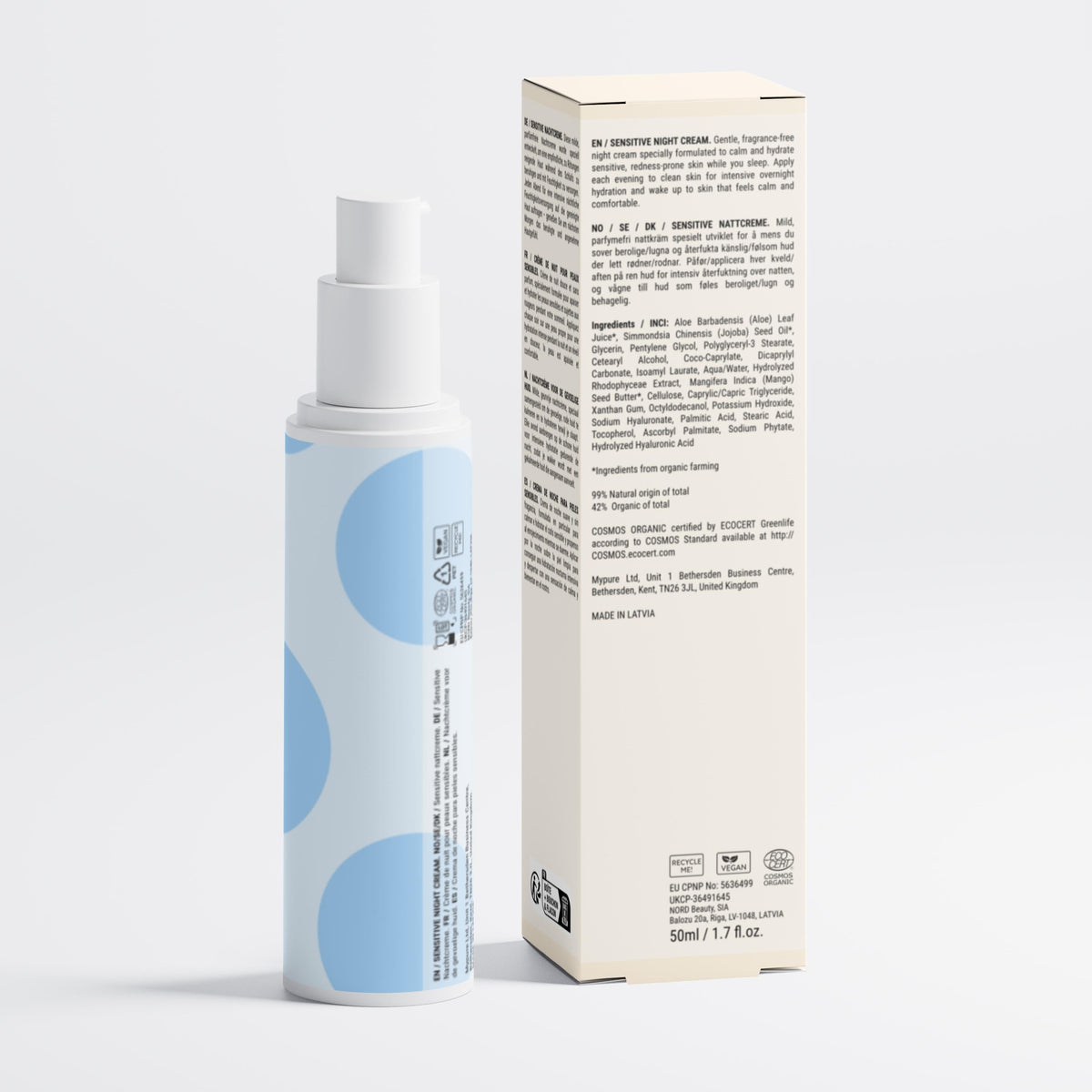 Soothing intensive night cream for sensitive skin - 50 ml