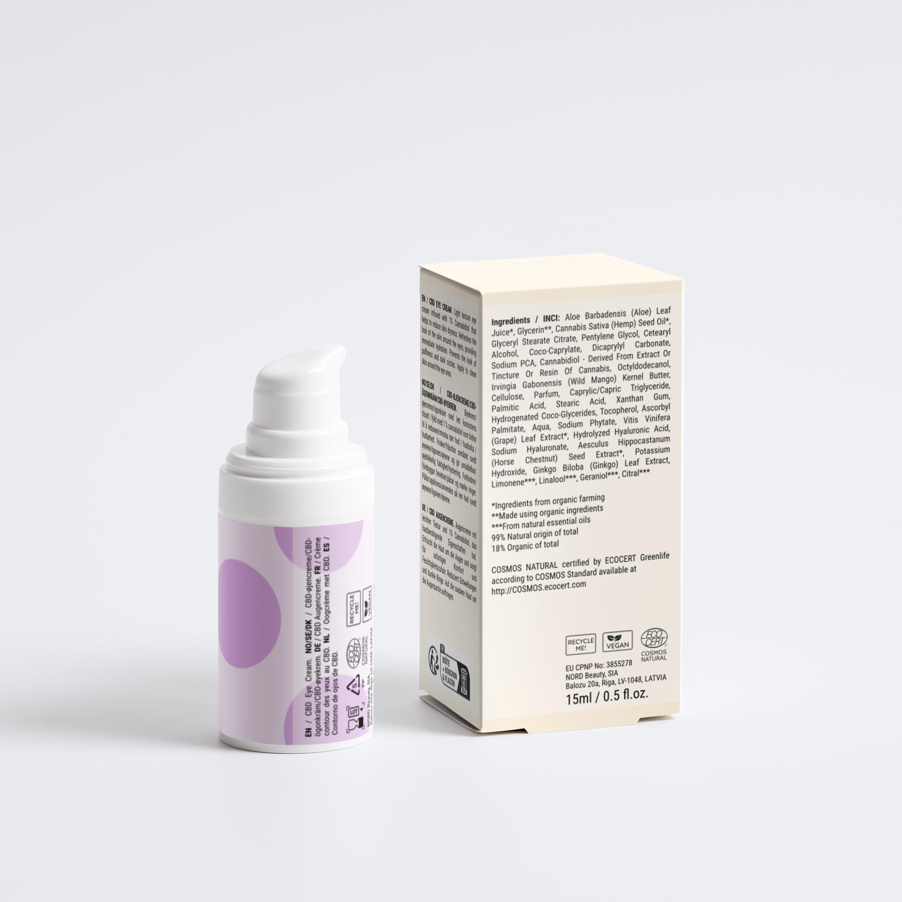 Soothing eye cream with CBD - 15 ml